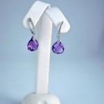 Amethyst and Diamond Earrings